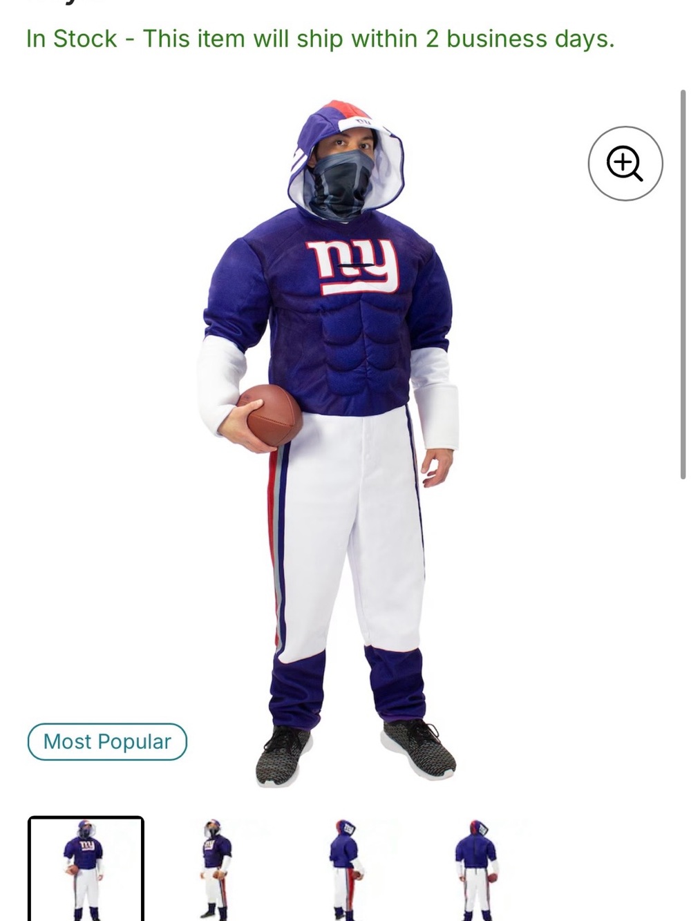 Halloween New York Giants Game Day Costume